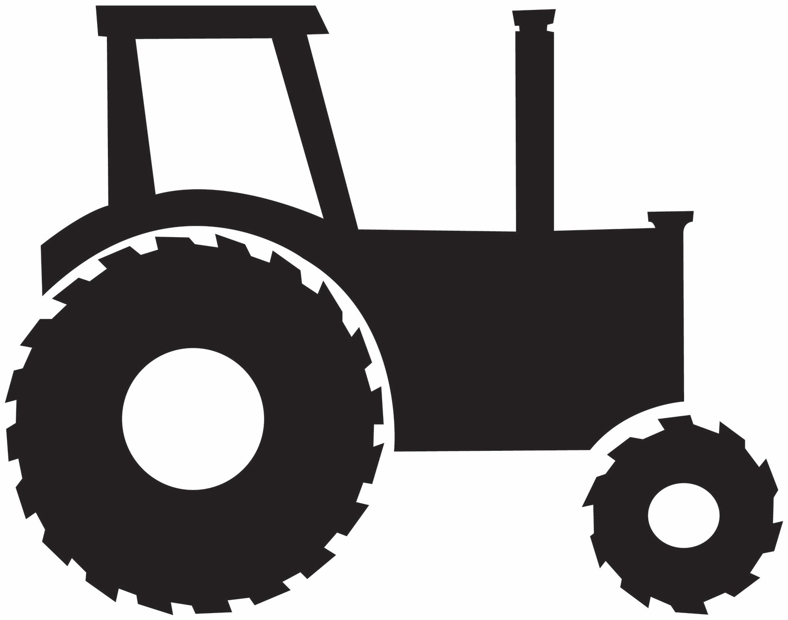 Free tractor clipart black and white