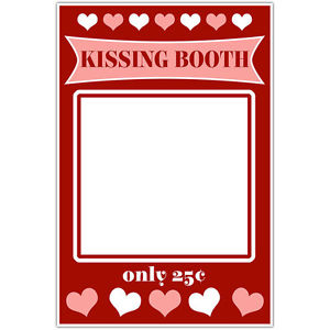 Valentine&Day Kissing Booth Social Media Selfie Frame Photo