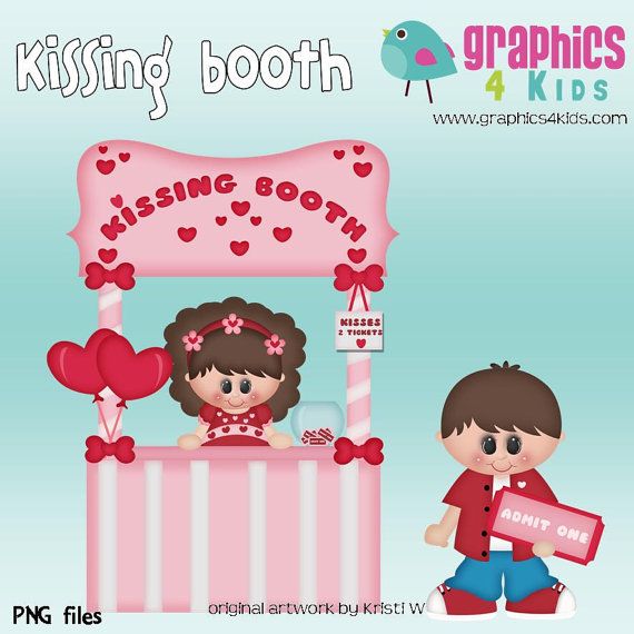 Kissing booth Digital Clipart