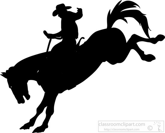 Rodeo Cowboy Silhouette Clip Art � Clipart Free Download
