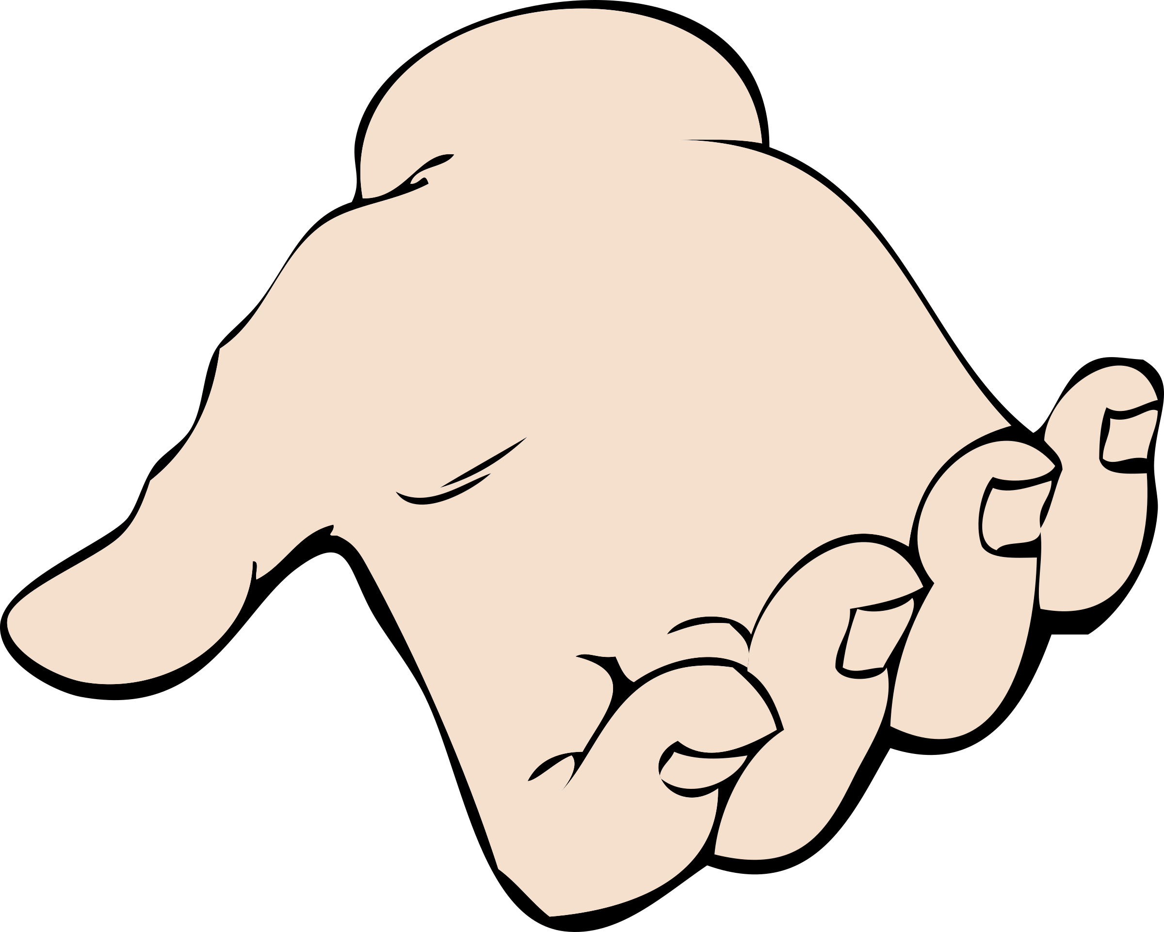 Open hand clipart png
