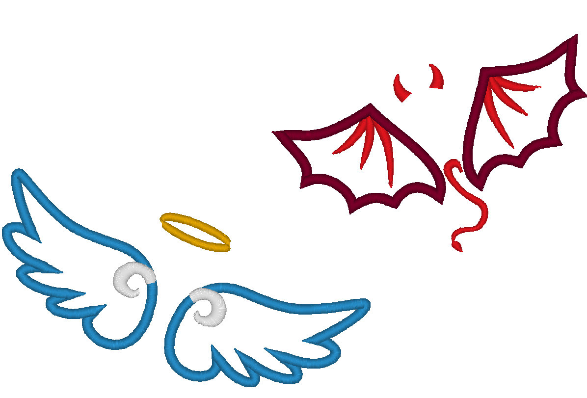 Angel and Devil Clip Art