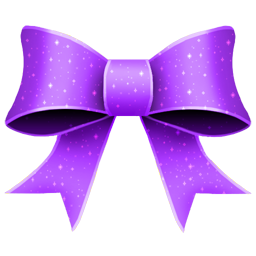 Christmas Purple Ribbon Icon, PNG ClipArt Image