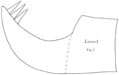 Dinosaur tail clipart