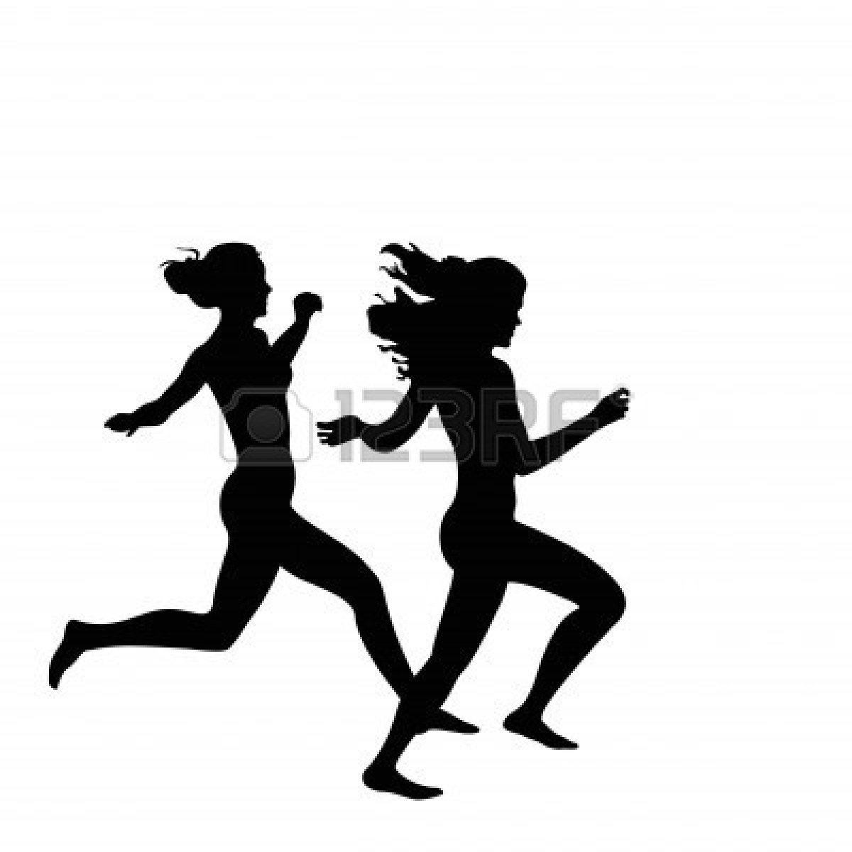 Girl Running Clipart