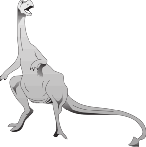Gray Standing Dinosaur Clip Art at Clker