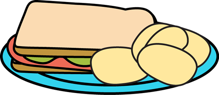 Sandwich and Chips Clip Art