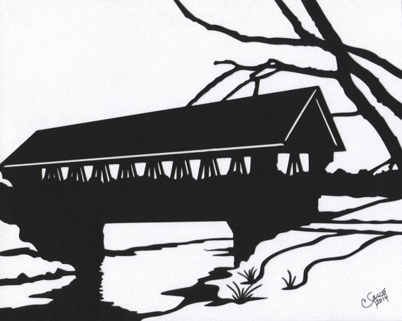 Covered bridge clip art