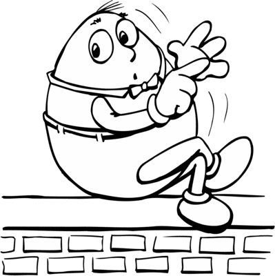 Humpty Dumpty Clipart Black and White