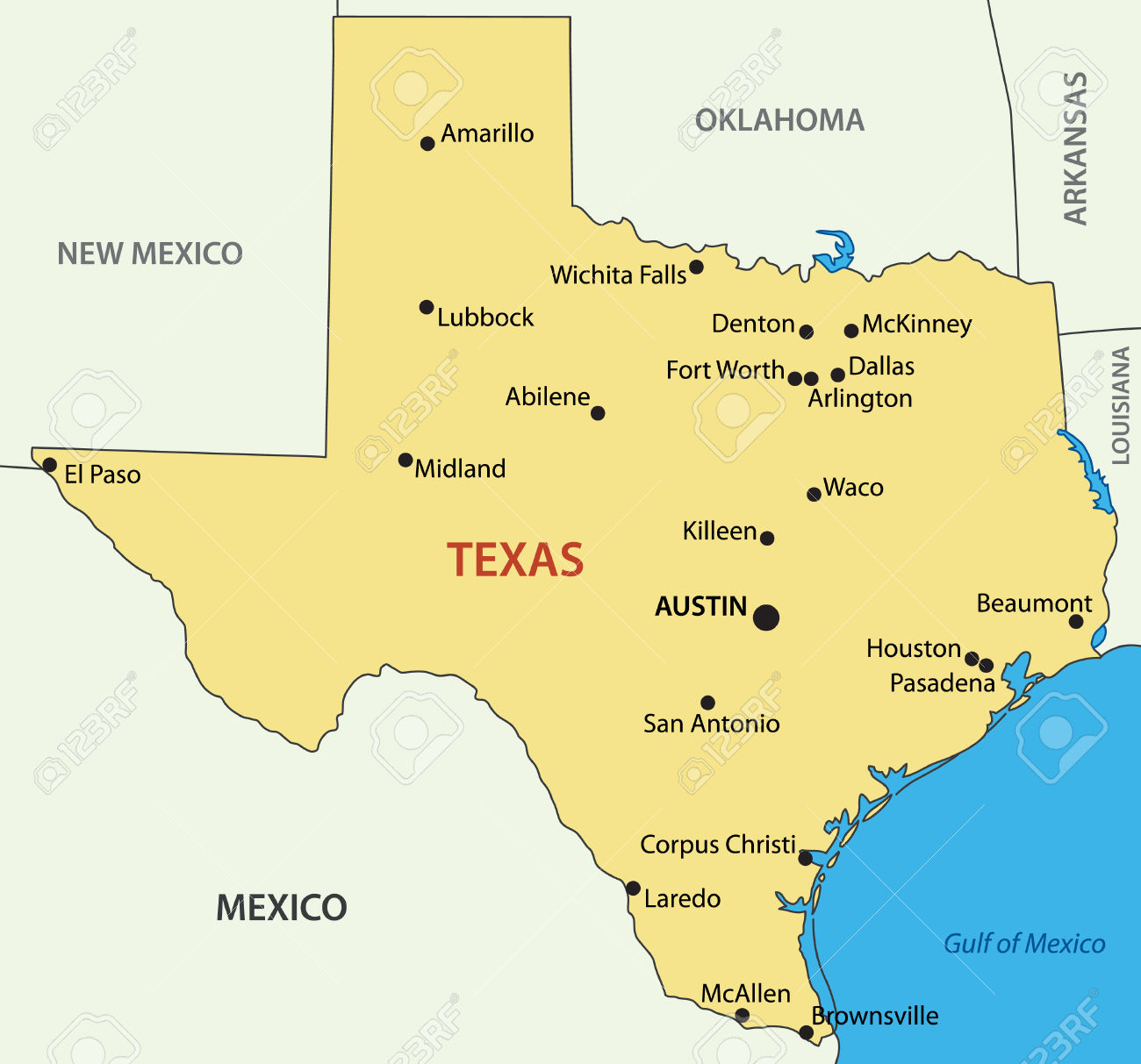 Houston texas map clipart