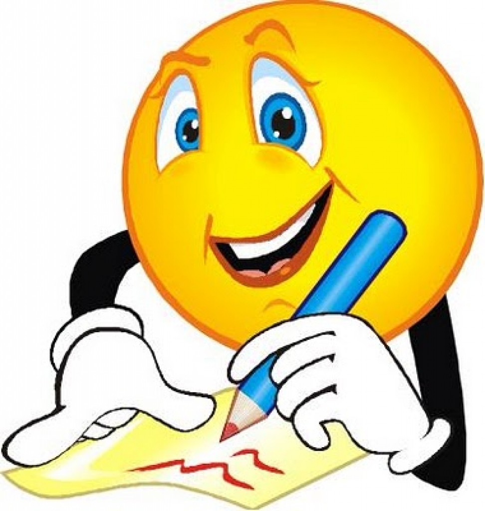 Smiley Face Writing Clipart