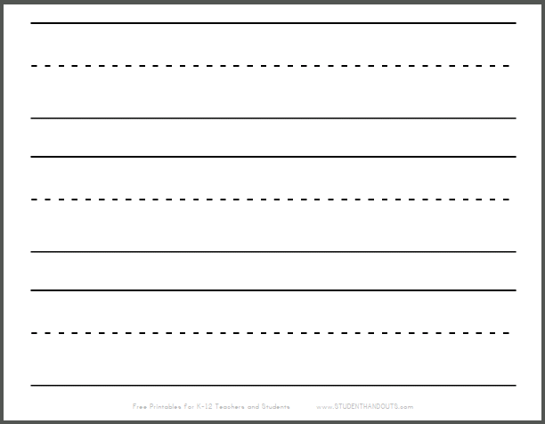 paper with dotted lines for writing