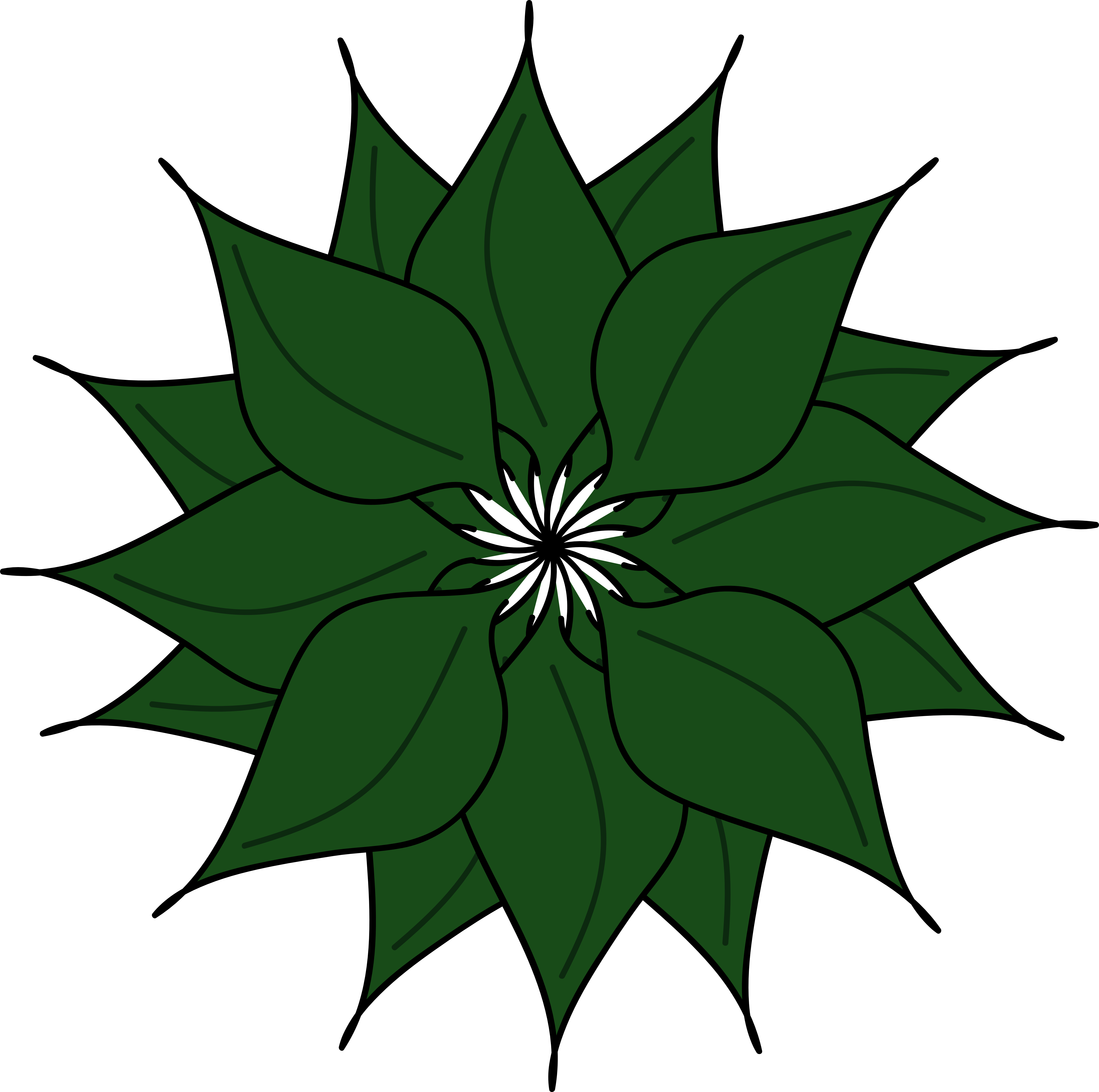 Green flower clipart