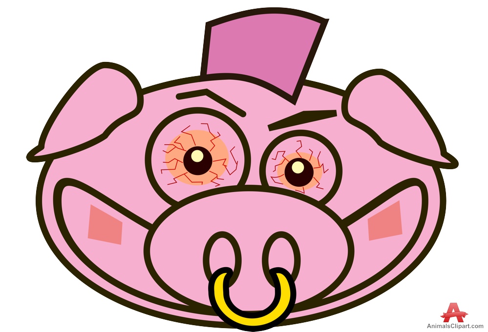 Punk Pig Head Clipart