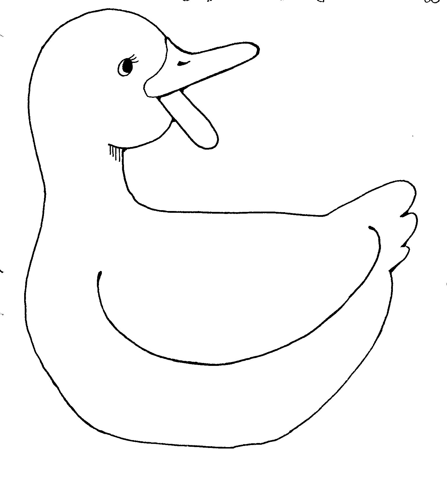 Mother duck clipart black and white