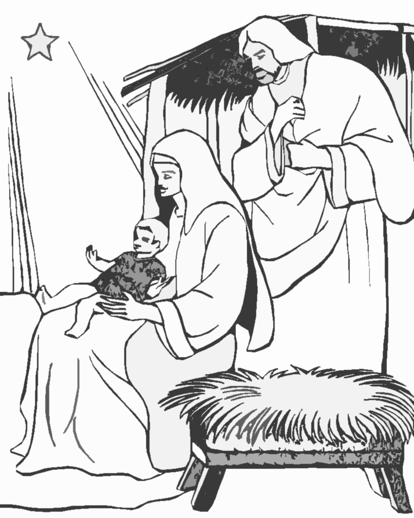Clip Arts Related To : nativity clipart black and white. view all N...