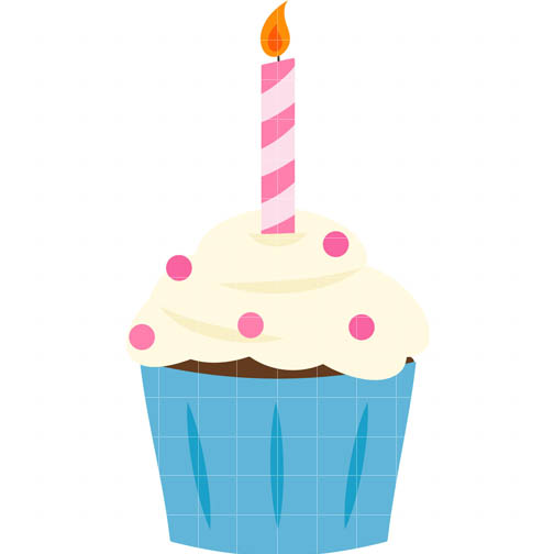cupcake candle clipart - Clip Art Library