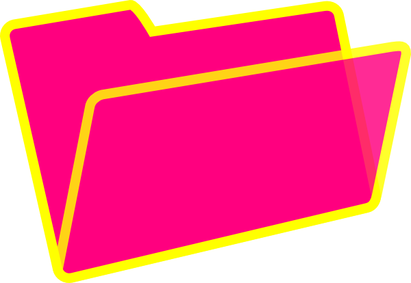 Yellow And Pink Folder Clip Art at Clker