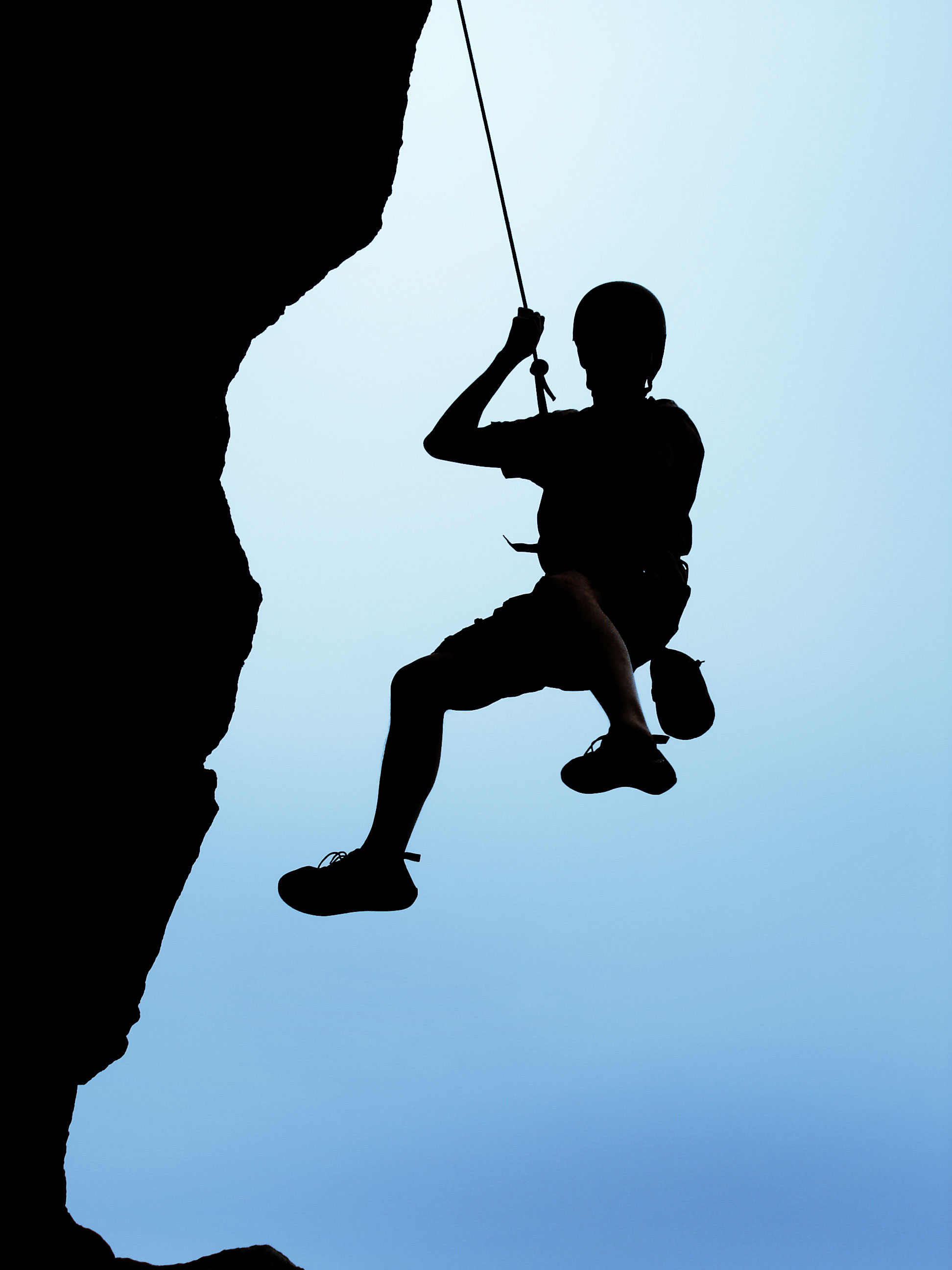 Man climbing wall clipart 