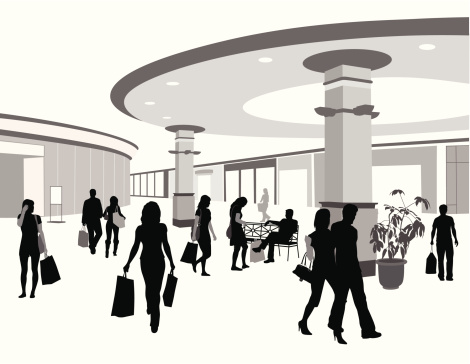 Shopping Mall Clip Art, Vector Image  Illustrations