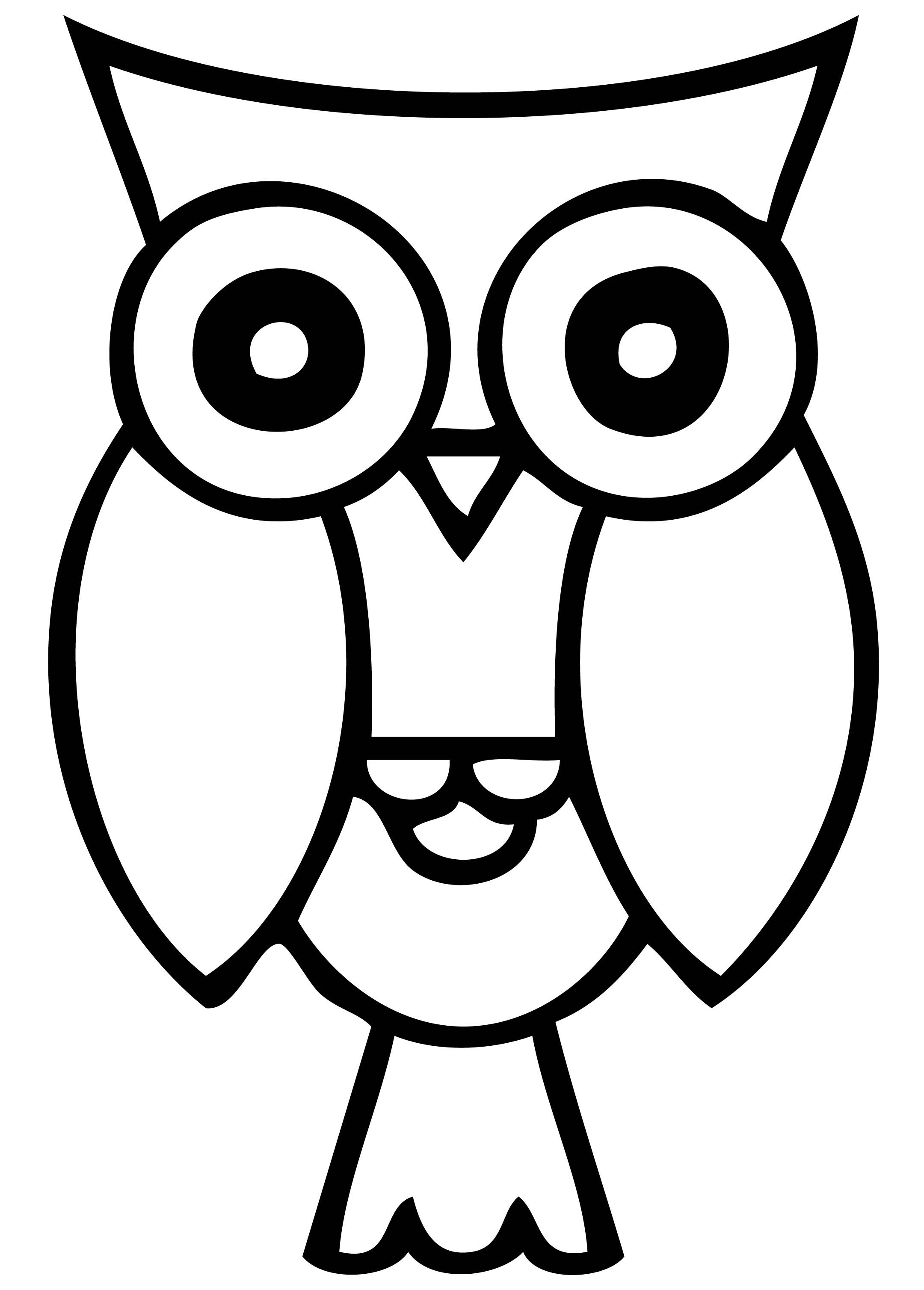 owl eyes drawing cartoon - Clip Art Library
