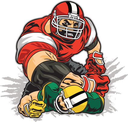 mean cartoon football player