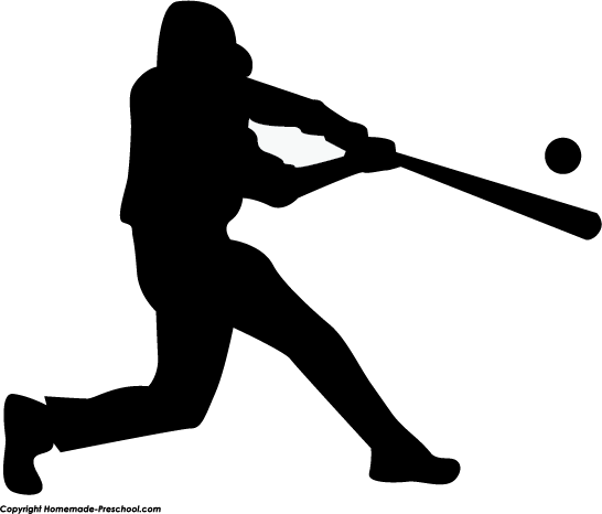 Softball clipart silhouette
