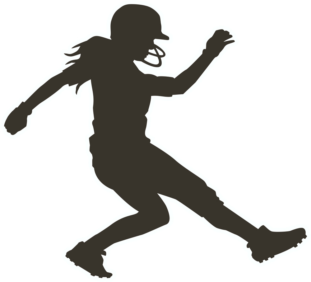 softball player silhouette clipart.