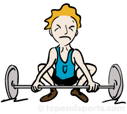 Lifting weights clipart