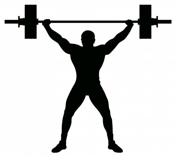 lifting weights clipart