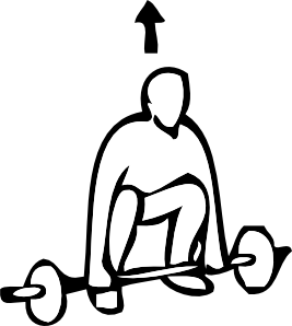 Weight Lifting Outline Sports Clip Art at Clker