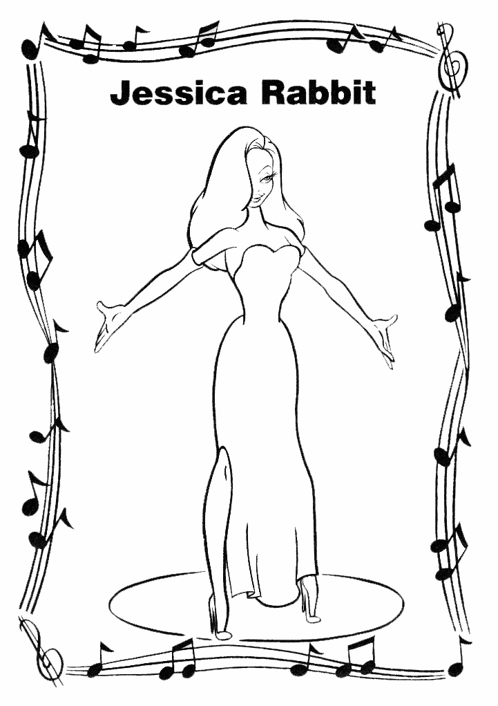 Jessica Rabbit Pg Coloring Pages Coloring Pages