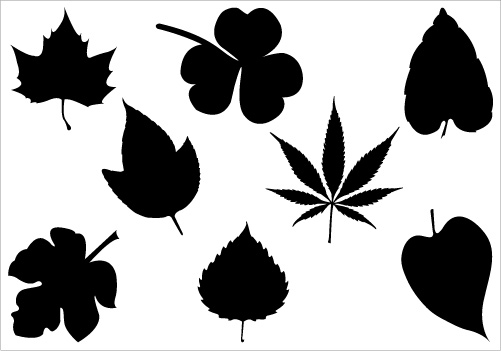 Clipart leaf silhouette