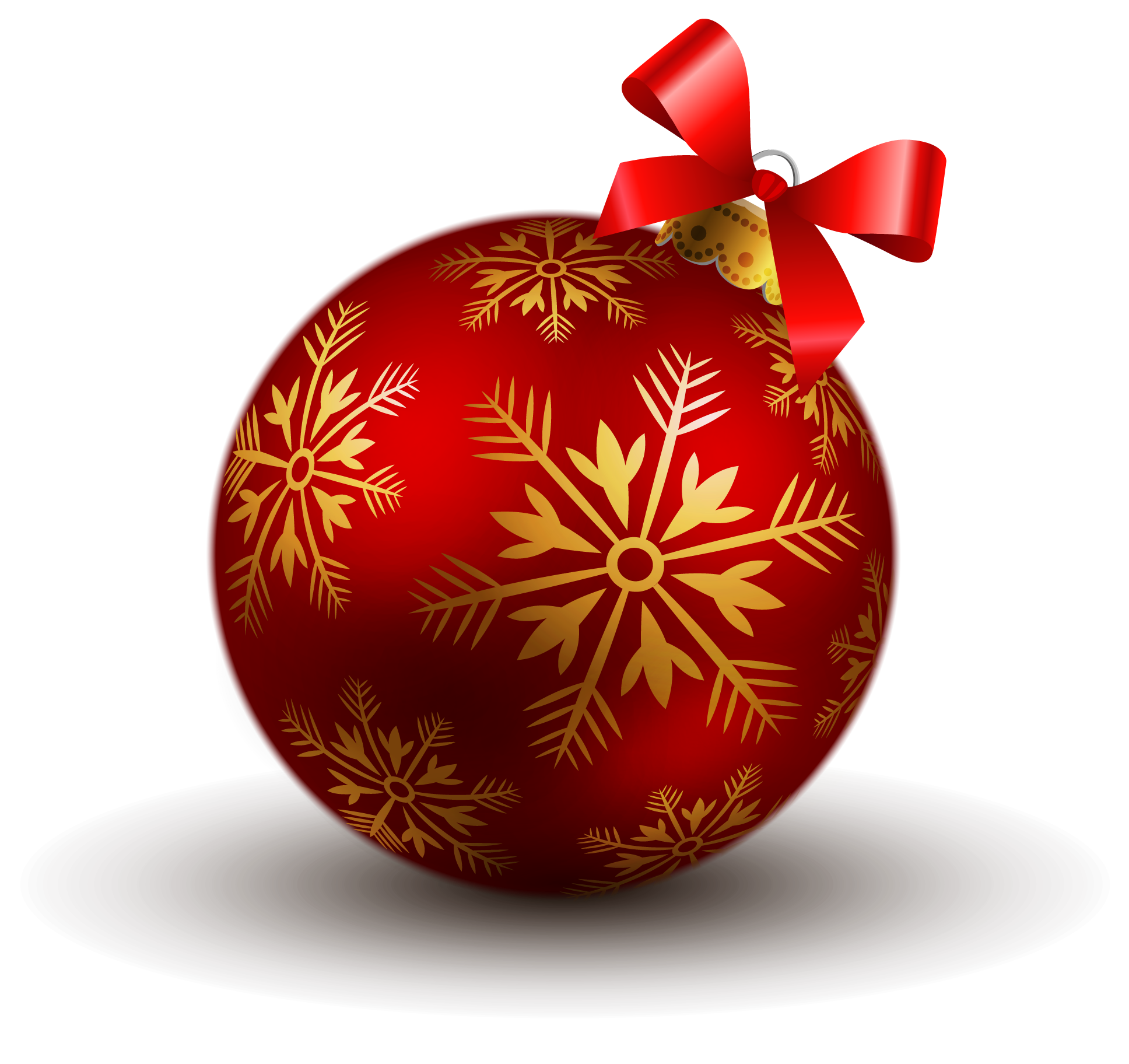 Transparent Red Christmas Ball PNG Clipart