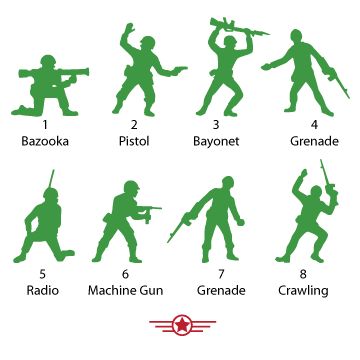 Toy story army men clipart
