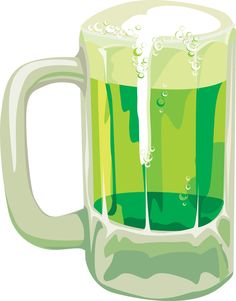 Two glasses of green beer clipart