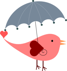 Bird With Umbrella Clip Art at Clker