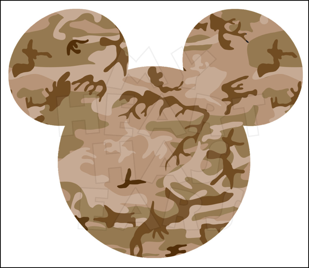 Desert Camo Camouflage Mickey Mouse head INSTANT DOWNLOAD digital