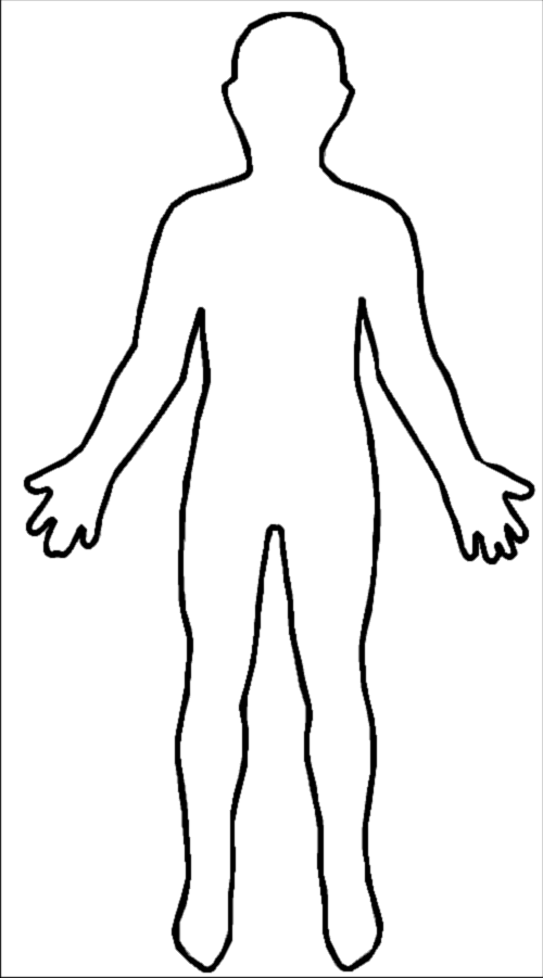 Line Drawing Human Back