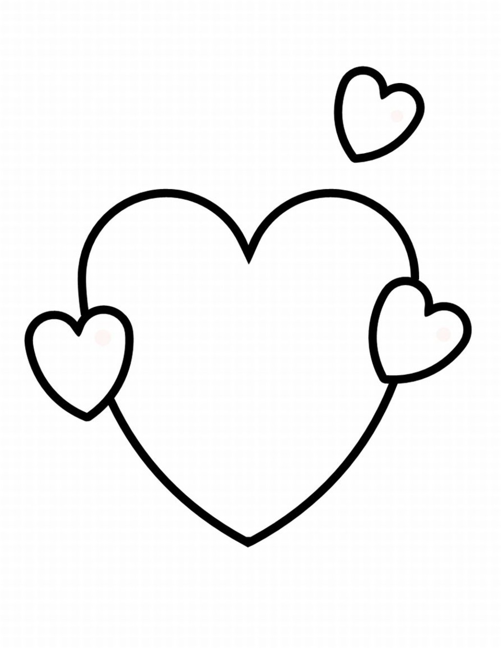 Hearts With Wings Coloring Page