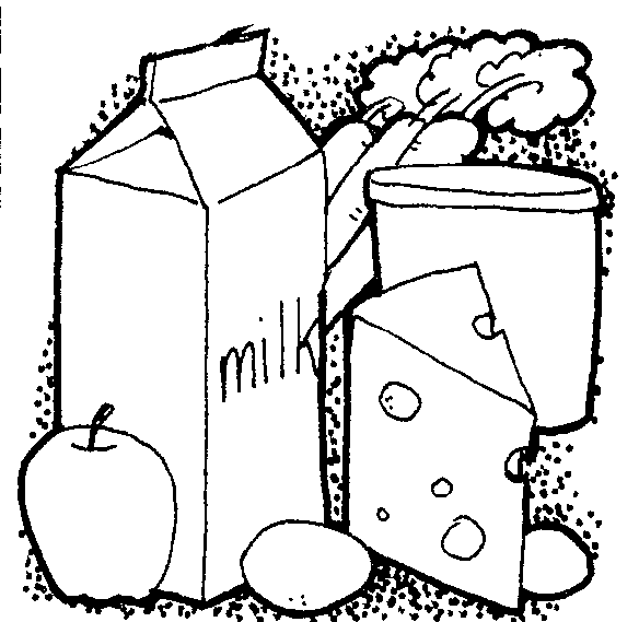 healthy foods black and white clipart