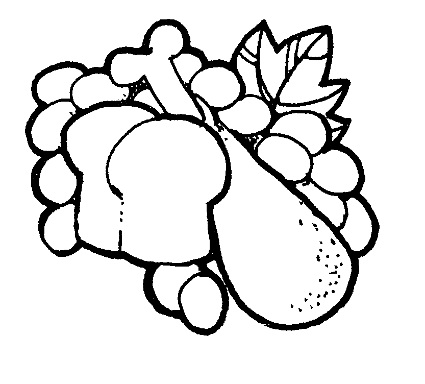 Black and white food clip art