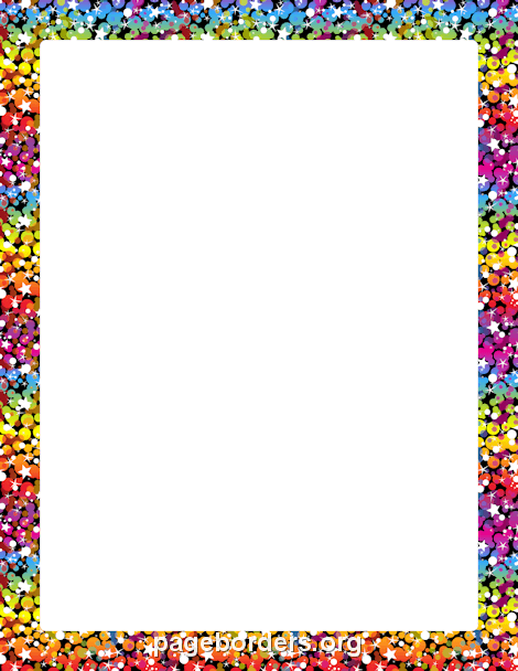 Rainbow Glitter Border: Clip Art, Page Border, and Vector Graphics