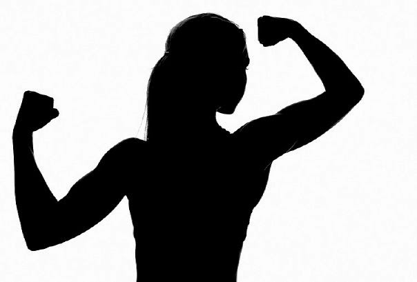 Girl Muscles Clipart