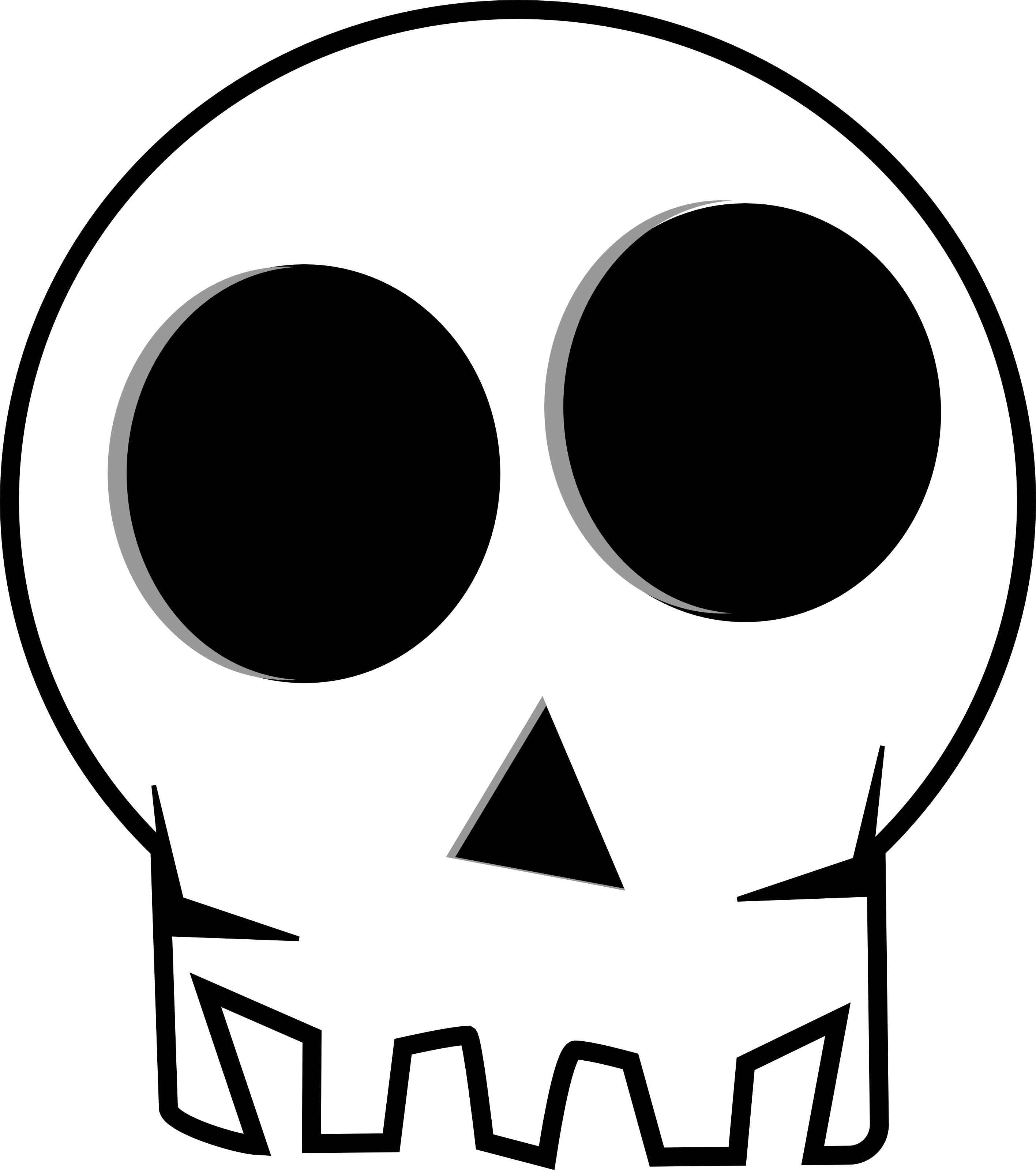 Skeleton skull clipart