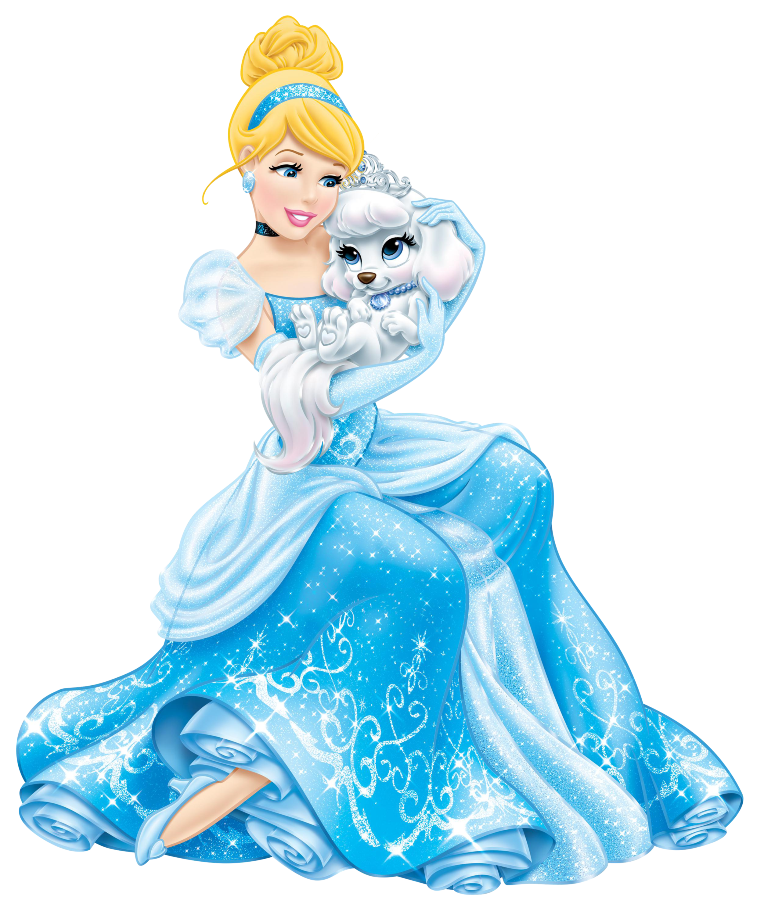Disney Princess Cinderella with Cute Puppy Transparent PNG Clip