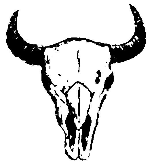 Buffalo Skull Outline Bison stencil bison skull by