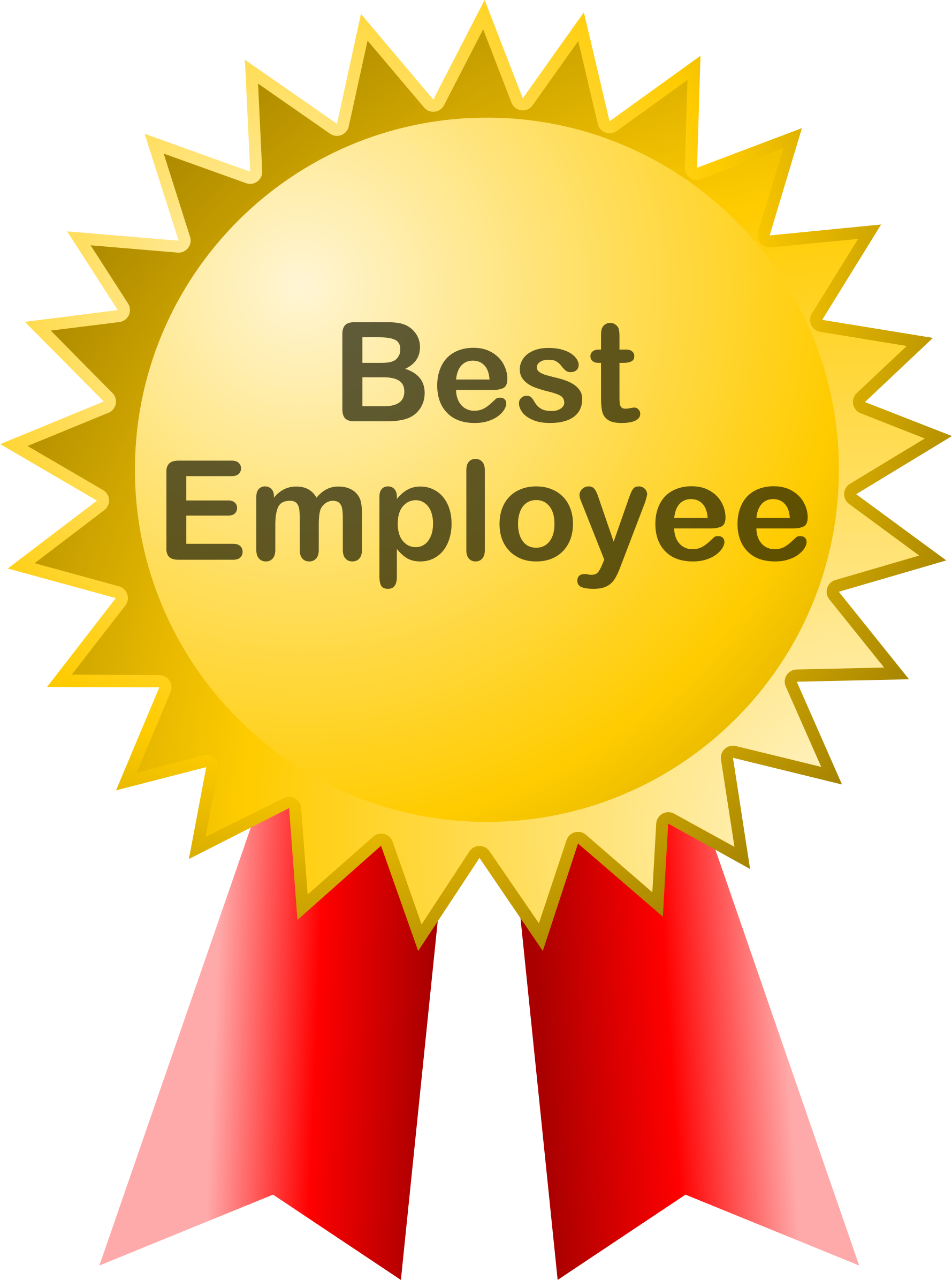 Best Employee Badge Award Vector Clipart