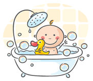 Baby In Bathtub Clipart