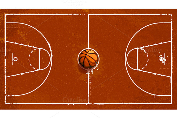 Cartoon Basketball Court Clipart Clip Art Library